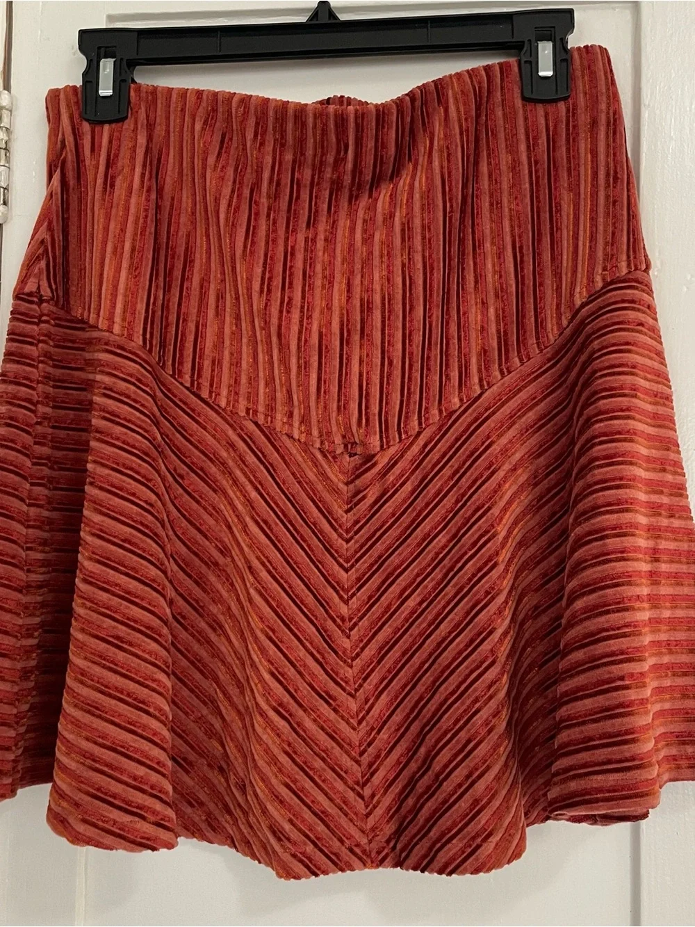Free People Rust Corduroy Flared Mini Skirt Camden size medium